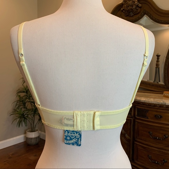 32A NWT Free People Veronica Yellow Lace Underwire Bra Sheer Floral - Picture 8 of 12